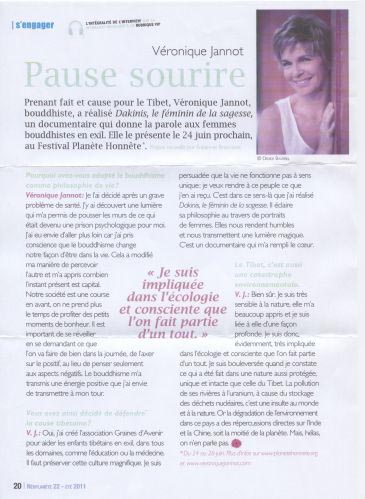 PARUTION PRESSE - VERONIQUE JANNOT - ETE 2011